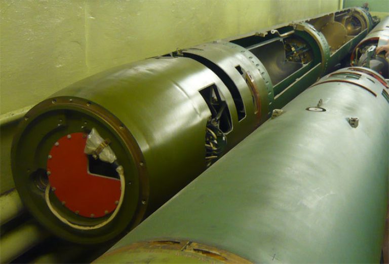 Разрезной макет торпеды 65-76А, музей г.Мурманск