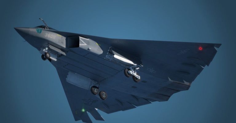 Изображение тактического самолета шестого поколения J-36 («Цзянь-36»)