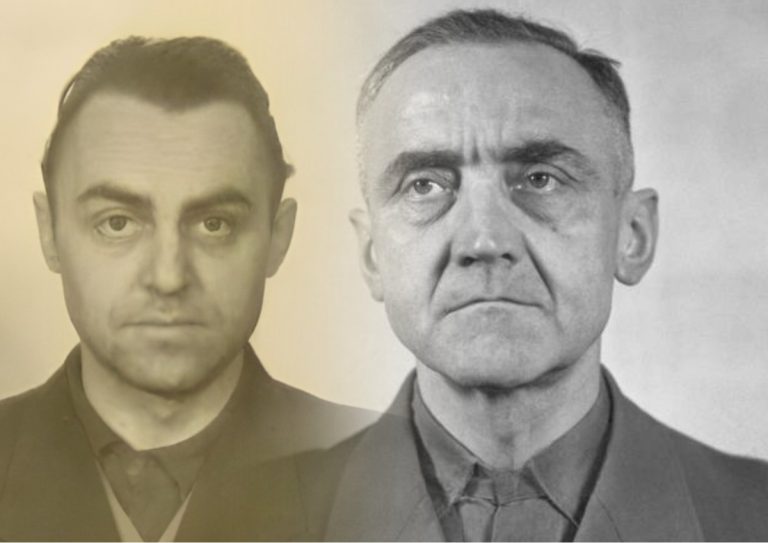 Альфред Науйокс и Готтлоб Бергер на тюремных фото после войны