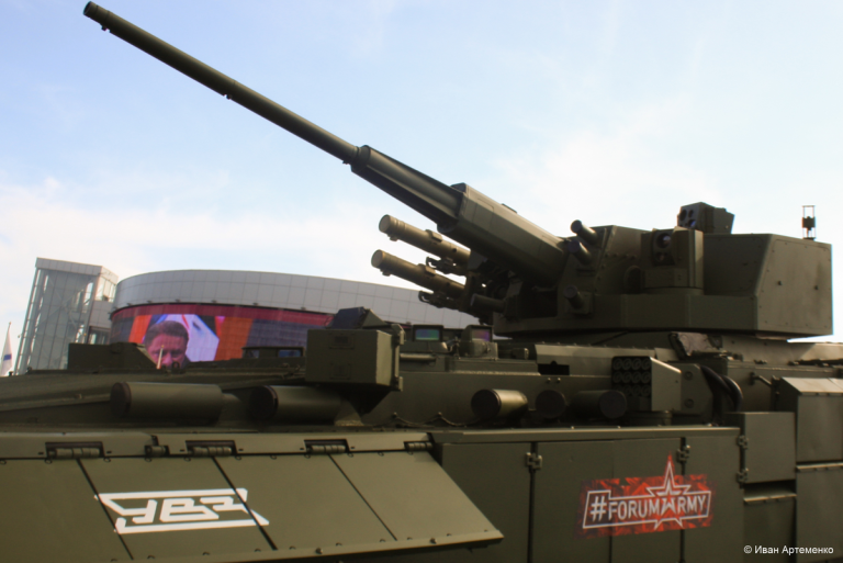 АУ-220 на тяжелой БМП Т-15