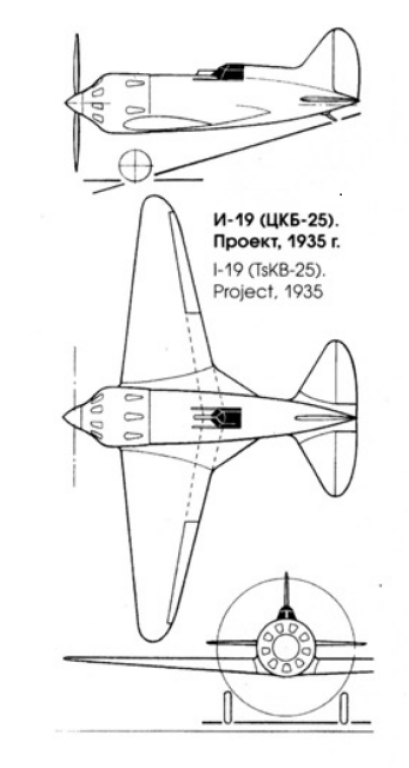 И-19 М-85 (ЦКБ-25, проект 1935 года)