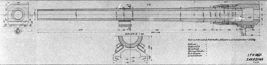 Переработанный A.W. должен был получить орудие с баллистикой 105-мм гаубицы leFH 18