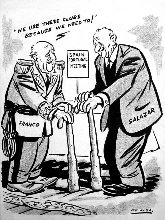 Еще одна американская карикатура. Старенькие Франко и Салазар.