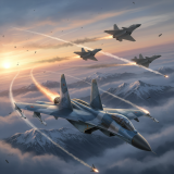 Редкий воздушный бой в небе Украины. Су-35 против неизвестных самолётов НАТО. Кто победил?