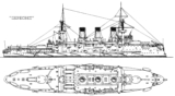 Броненосцы типа «Пересвет» с 5 254-мм орудиями